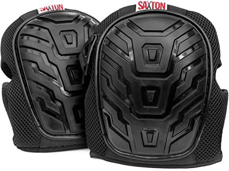 SSKPBK Saxton Professional Knee Pads With Heavy Duty Foam Padding and Comfortable Gel for Work, Gardening, DIY, Construction, Flooring, Floorlayer & Cleaning