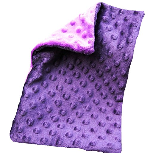 WOMHOPE 12.6in x 19.6in - Double-sided Soft Minky Dot Baby Pillowcase Toddler Pillowcase Children's Pillowcases Nursery Pillowcases Travel Bedding No Ruffle (Dark purple & Light purple)