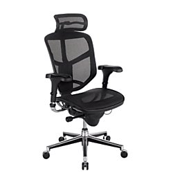 Workpro Pro Quantum 9000 Series Ergonomic Mesh High-Back Chair With Headrest, Black