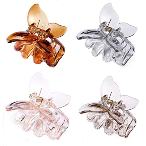 Mini Grip Octopus Clip Spider Jaw Hair Claw Clips 1.5'' Small Non-Slip Barrettes Butterfly Hair Holder Fixed Hair Styling Accessories