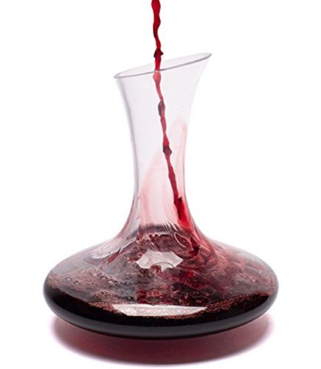Best Red Wine Decanter By Bella Vino - Improves Wine Taste By Softening Tannins - Great Table Centerpiece - Elegant and Effective - Made From 100 Lead Free Premium Crystal Glass - Fits 1000ml Bottle