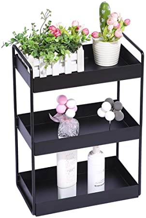 H JINHUI Bathroom countertop storage rack, cosmetic storage rack and cosmetic storage rack, spice rack, kitchen storage rack, can be used in the kitchen, living room, bedroom,dressing table (3 layers)