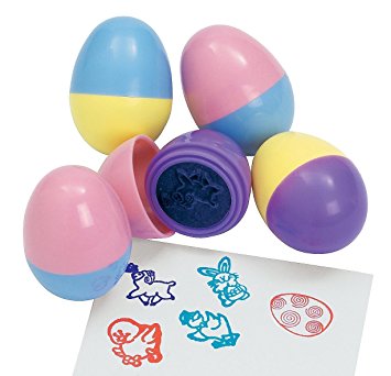 6 Easter Egg Stampers - Measure 1.5 Inches for Easter eggs hunt game, Party, Kid's stamps activities