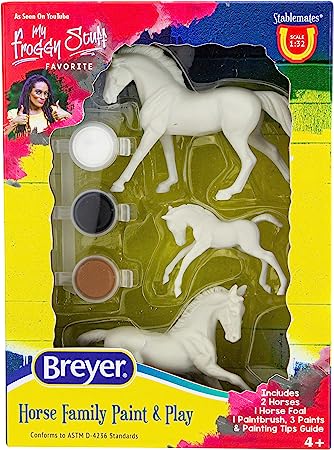 Breyer Horses Stablemates Horse Family Paint Set | 3 Horse Set | 1:32 Scale | Horse Toy | Model #4239 Various