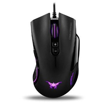 LinGear Gaming Mouse CW-10 Wired Ergonomic Gaming Mouse Optical Mouse USB Mice with Customizable DPI for Windows 98/ 2000/ ME/ NT / XP/ Win 7/ Win 8/ Win 10/ Mac OS and other OS, plug & play (Black)