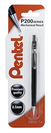 Pentel P200 Automatic Pencil, 0.5 mm - Black