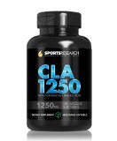 CLA 1250mg 180 Vegetarian Capsules  CLA Helps Increase the Proportion of Lean Muscle to Fat Highest Potency CLA GMO and Gluten Free Made In USA
