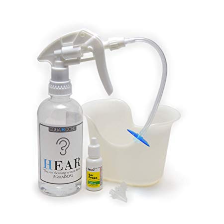 Hear Earwax Remover Kit, Includes: Ear Drops to Soften Ear Wax, Wash Basin, 3 Soft Disposable Tips, Irrigation System to Clean Outer Ear