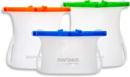SNAP BAGS By GRIPSTIC - 3 Pack Assorted (1 of Each Size)