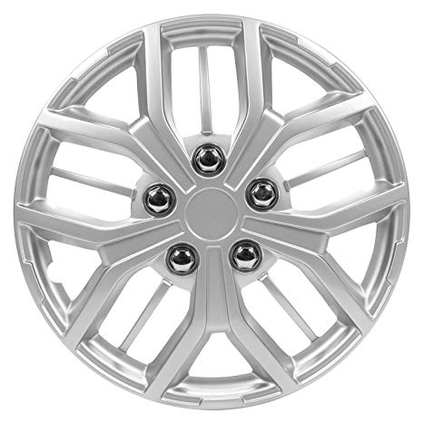 Pilot Automotive WH142-16S Super Sport/Silver 16 Inch Universal Hubcaps Wheel Cover