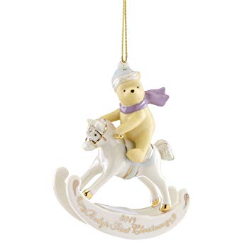 Lenox 884556 Disney 2019 Winnie the Pooh Baby's 1st Christmas Ornament