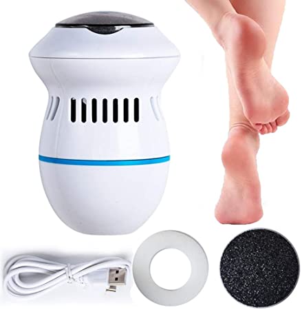 MEETWAY Portable Electric Vacuum Adsorption Foot Grinder USB Rechargeable Foot File Exfoliator Dual-Speed Dead Skin Callus Remover Tools Pedicure Foot Care Tool for Dead Hard Cracked Dry Skin