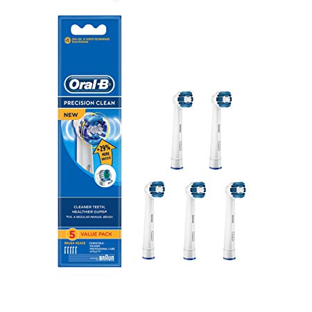 Oral-B Precision Clean Replacement Electric Toothbrush Heads Refills, 5 pack