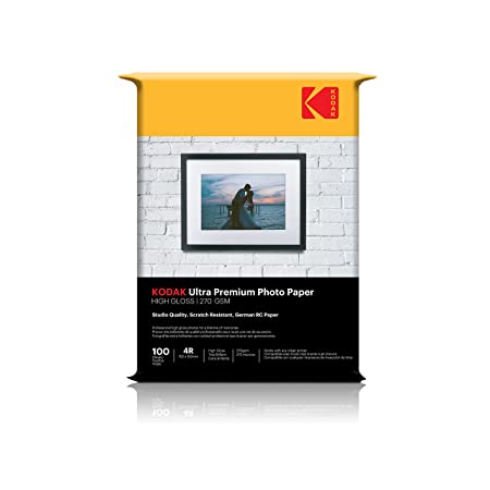 Kodak 270 GSM 4R High Glossy Photo Paper - 100 Sheets