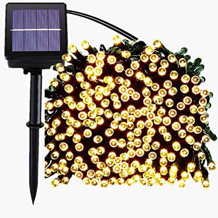 Kalokelvin Solar String Lights 200 LED 72FT 8-in-1 Mode Waterproof Outdoor Fairy Lights for Home, Lawn,Patio,Tree, Wedding, Party and Holiday Decorations (200 Warm White)