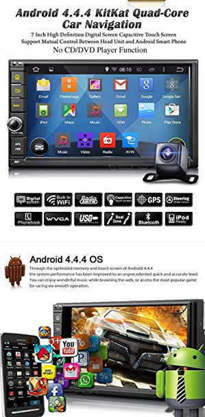 2019 Car Head Unit, Eonon Android 8.1 Double Din Car Stereo Radio 7" 32GB ROM Car GPS Navigation Head Unit, Support Fastboot Bluetooth, WiFi Connection (NO DVD/CD)- GA2175 (C1501US)