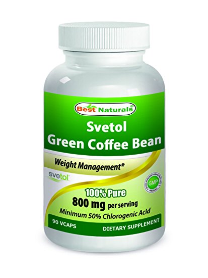 SVETOL® Green Coffee Bean Extract, 400mg, 90 Vegetarian Capsules (400 mg Svetol® per Capsule - The Svetol® Standard Extract Proven in 8 Research Studies)