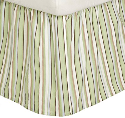 Carters Everyday Easy Dust Ruffle, Blue/Green/Brown (Discontinued by Manufacturer)