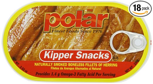 MW Polar Herring, Kipper Snacks, 3.53-Ounce (Pack of 18)