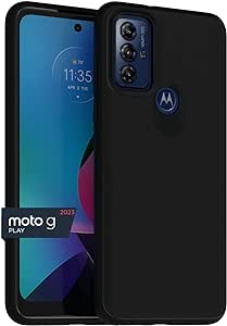 Motorola Moto G Play (2023) Textured Protective Case- Black - Precision fit Shock Absorbing Cases for Enhanced Phone Grip, Style, Drop Protection for Your Moto G-Play 2023