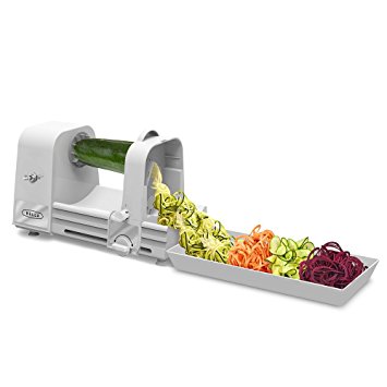 BELLA Hands-Free 4-in-1 Electric Spiralizer with Recipe Book, White