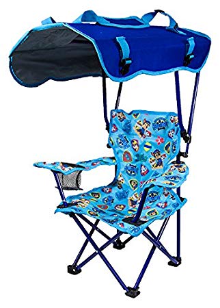 Kelsyus Kids Outdoor Paw Patrol Canopy Chair - Foldable Children's Chair for Camping, Tailgates, and Outdoor Events