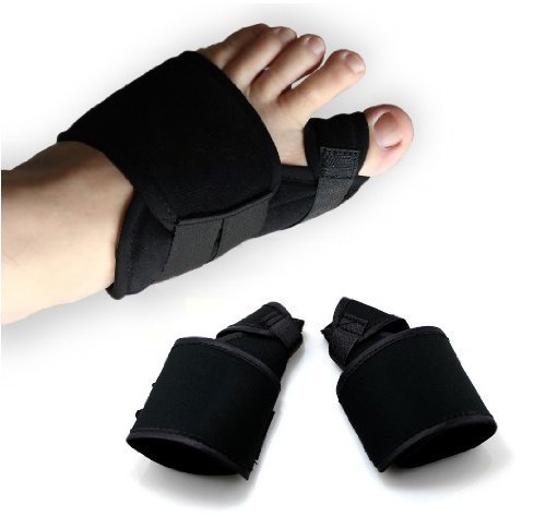 EUBEST 1pair Big Toe Bunion Splint Hallux Valgus Foot Pain Relief Corrector 2pcs for Left and Right foot (Black)