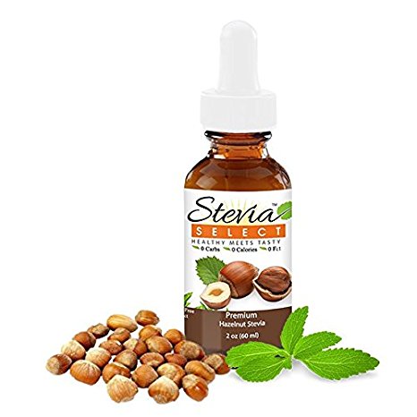 Liquid Stevia Hazelnut-Stevia Select Natural Sweetener-Stevia Drops Extracted From Sweet Leaf -Liquid Stevia 2 Oz. Stevia - Perfect For Any Weight Loss- Diet Plan-Best Tasting Stevia Drops Guaranteed! …