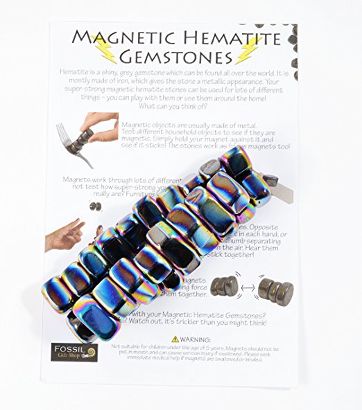 500gms Iridescent Magnetic Hematite Stones - Supplied With Information Sheet