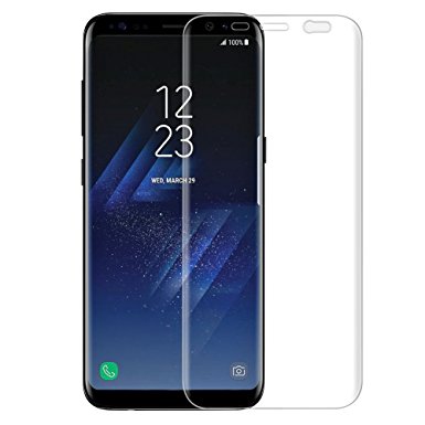 [Update Version] AMOVO Galaxy S8 Screen Protector, Samsung Galaxy S8 Tempered Glass Screen Protector [Full Coverage] [9H Hardness] Anti-Scratch Screen Protector for S8 (Clear)