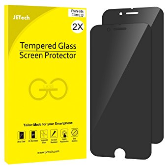 iPhone 6s Screen Protector, JETech 2-Pack Privacy Anti-Spy (Updated Version) 0.33mm Tempered Glass Screen Protector for Apple iPhone 6 and iPhone 6s 4.7" (Black)