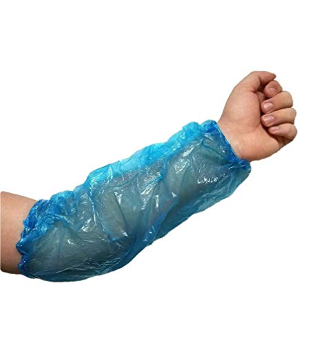 ProCES Arm/Sleeves Covers - Pack of 100 - Polyethylene - Blue - Painting, Repair,- 18"