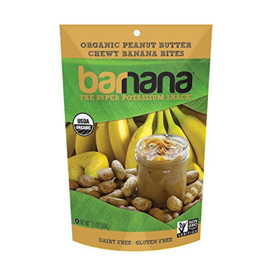 Barnana Organic Chewy Banana Bites, Peanut Butter, 3.5 Ounce