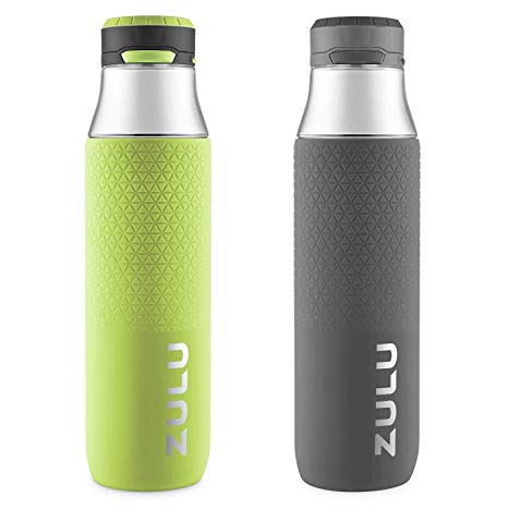 Zulu 32 oz. Studio Chug Tritan Water Bottles, 2 Pack - Gray/Green
