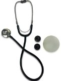 Primacare DS-9290-BK Classic Series Adult Dual-Head Stethoscope 22 PVC Tubing Length Black
