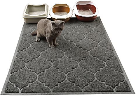 Cat Litter Mat, XL Super Size, Phthalate Free, Easy to Clean, 47x36 Inches, Durable, Soft on Paws, Large Litter Mat.