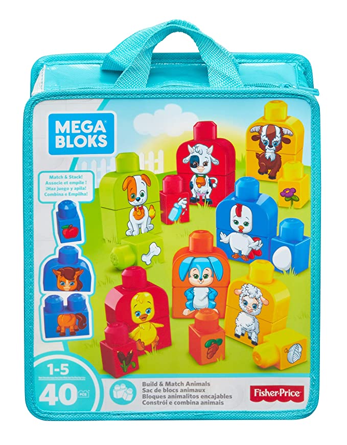 Mega Bloks Build and Match Animals (40 Pieces)