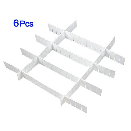 TOOGOO(R) White Plastic DIY Grid Drawer Divider Storage Organizer for Home