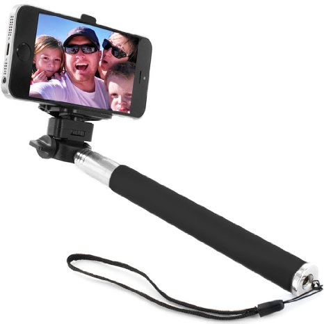 Utopia Electronics: New Generation Selfie Stick, One-piece U-Shape Self-portrait Monopod 32 inch Extendable Selfie Stick with built-in Bluetooth Remote Shutter for iPhone 6, iPhone 5, Samsung Galaxy S5, Android - Black (7 Inch Compact)