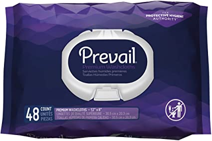 Prevail Premium Washcloths, Quilted, Softpack, 48 count