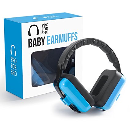 Pro For Sho Baby Ear Muffs Hearing Protection - Special Designed Comfort Fit for 3 Months to 2 Years - Blue