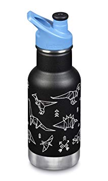 Klean Kanteen Kid Kanteen Classic Insulated Stainless Steel Water Bottle with Klean Coat, Double Wall Vacuum Insulated and Leak Proof Loop Cap,12oz