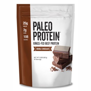 Paleo Protein Double Chocolate Powder (2lbs) (2 Carbs) (30 Servings) (Grass Fed Beef)