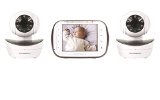 Motorola Digital Video Baby Monitor with 2 Cameras 35 Inch Color Video Screen Infrared Night Vision with Camera Pan Tilt and Zoom