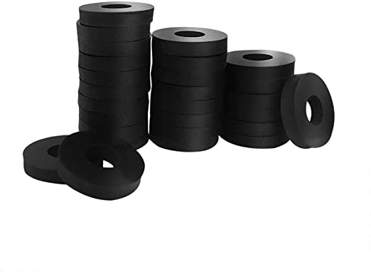 [Pack of 100] 1/4" x 5/8" EPDM Rubber Washer, Neoprene Flat Washers, 16.5mm OD 6.5mm ID 3mm Thickness for Faucet Pipe Water Hose etc