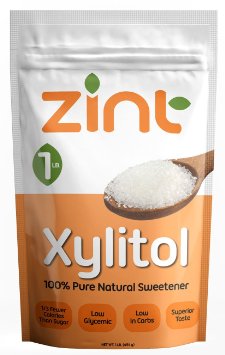 Xylitol Natural Sweetener 1lb By Zint, Kosher Non-GMO