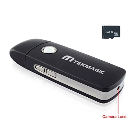 TEKMAGIC 8GB Mini Portable Hidden Camera USB Flash Drive Video Recorder Motion Activated DV Camcorder with Audio Function