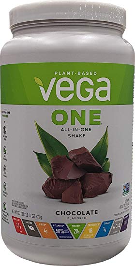 Vega One All-In-One Shake Plant Based Chocolate Mix Vegan 20 Servings 32.7 OZ