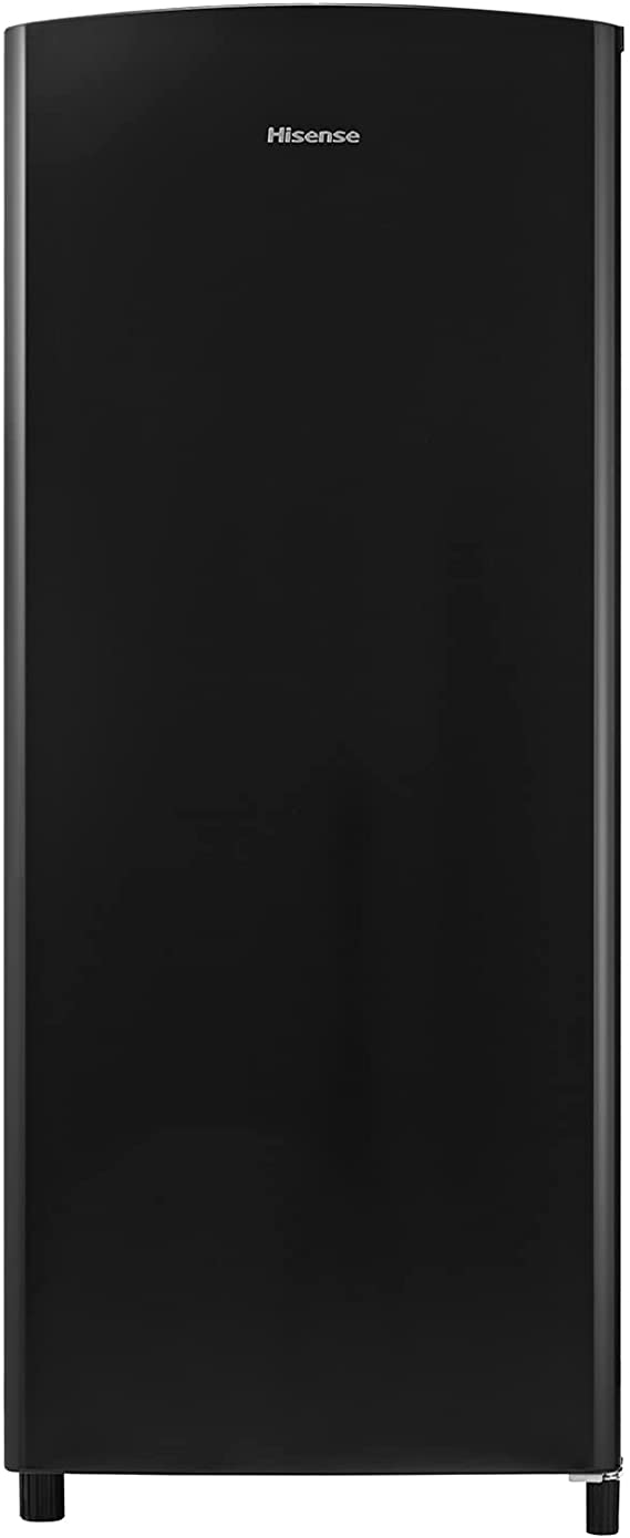 Hisense RR220D4ABF 52cm Freestanding Retro Fridge - 149 litre capacity - Auto Defrost - Wine Rack - Black - F Rated