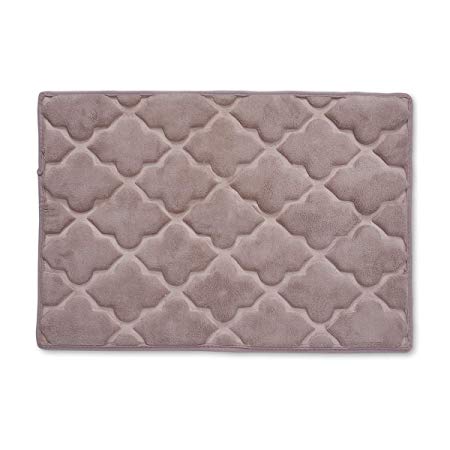BEAUTICON Coral Velvet Bath Mat Microfiber Memory Foam Bath Rugs with Anti-Skid Absorbent and Ultra-Soft for Bathrooms,Kitchen, Doormat.